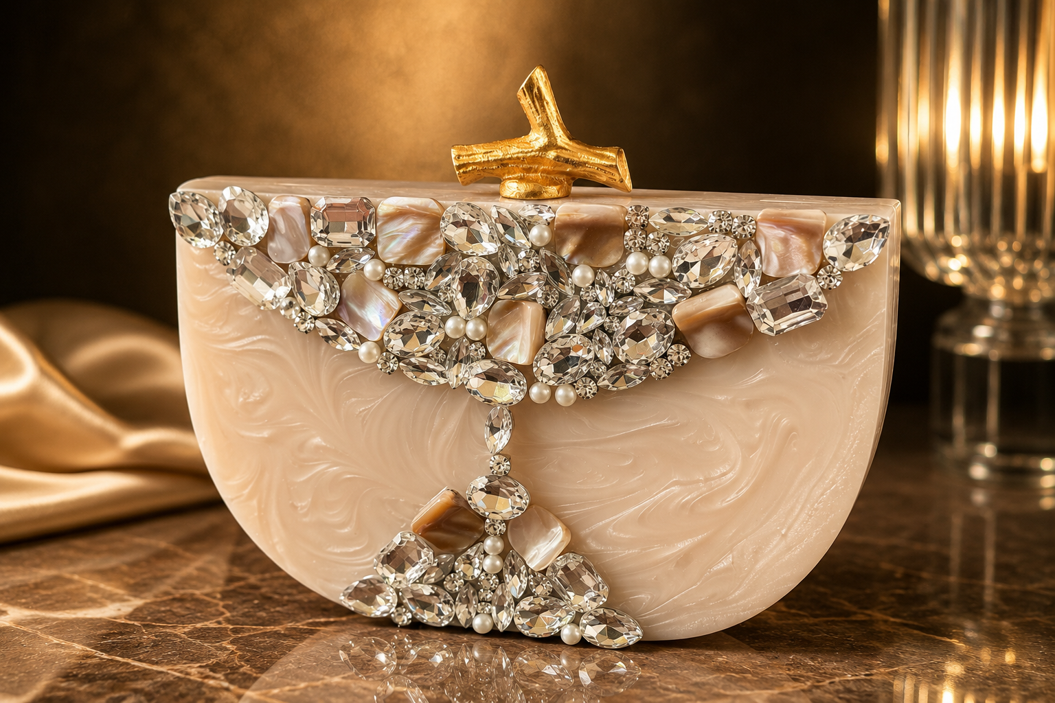 The Jaipur Half-Moon Clutch