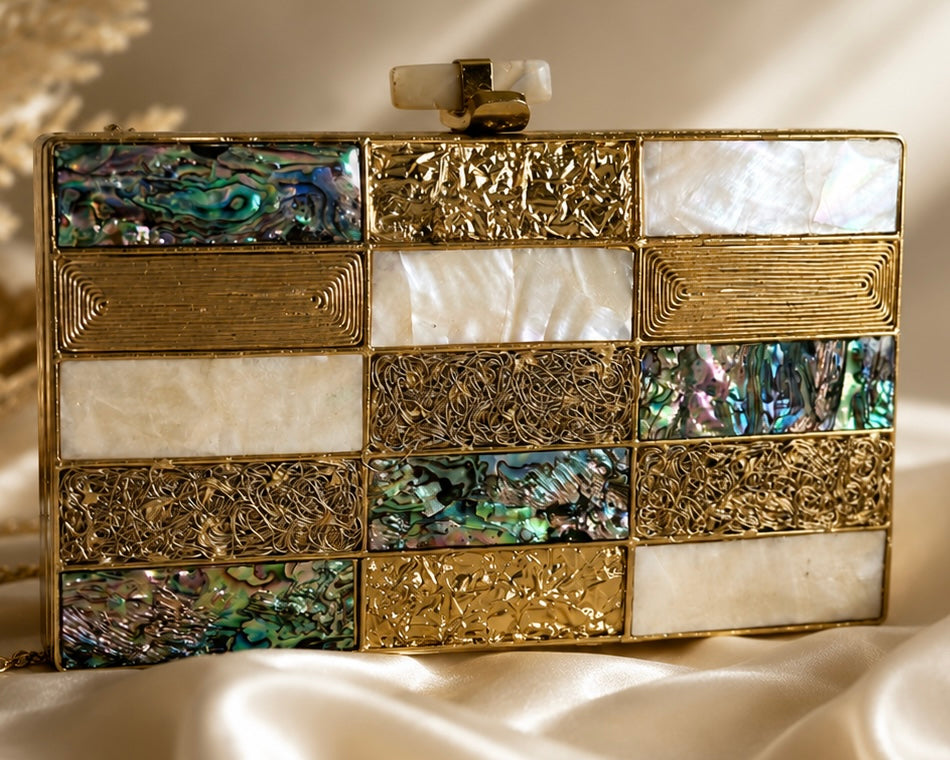 The Golconda Checkerboard Clutch
