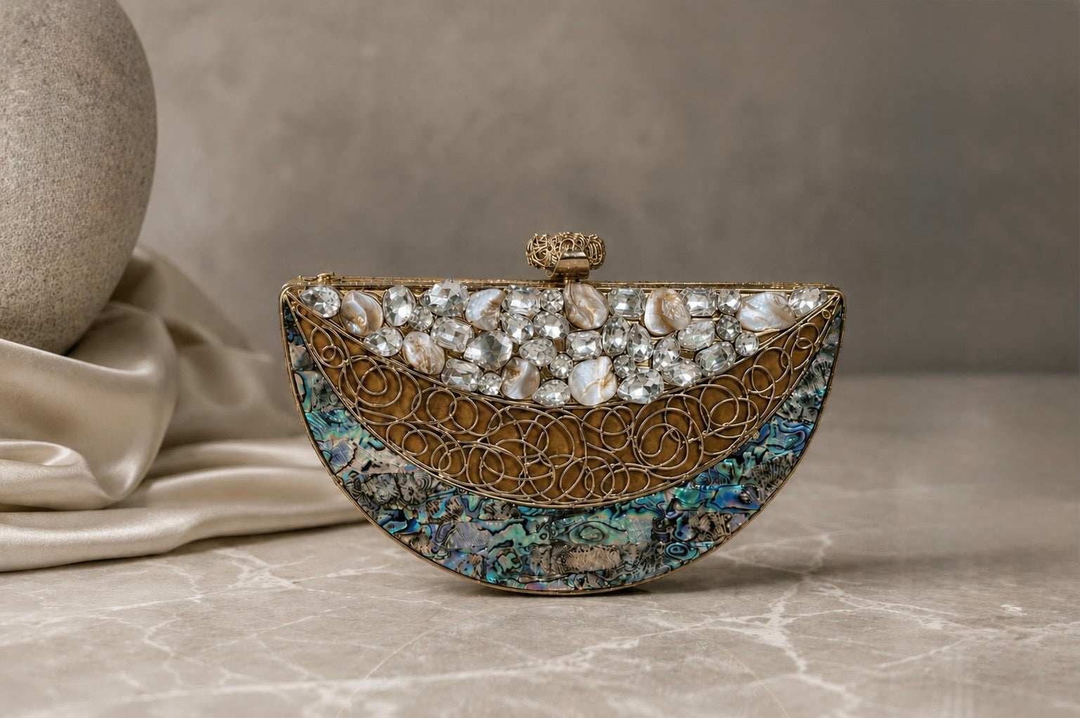 The Abalone Jewel Clutch