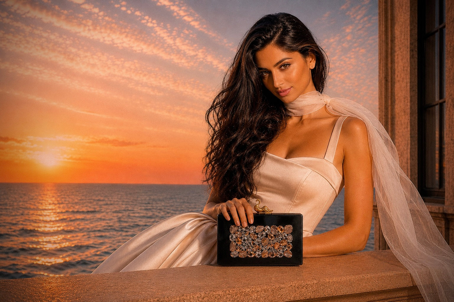 The Golden Swan Clutch